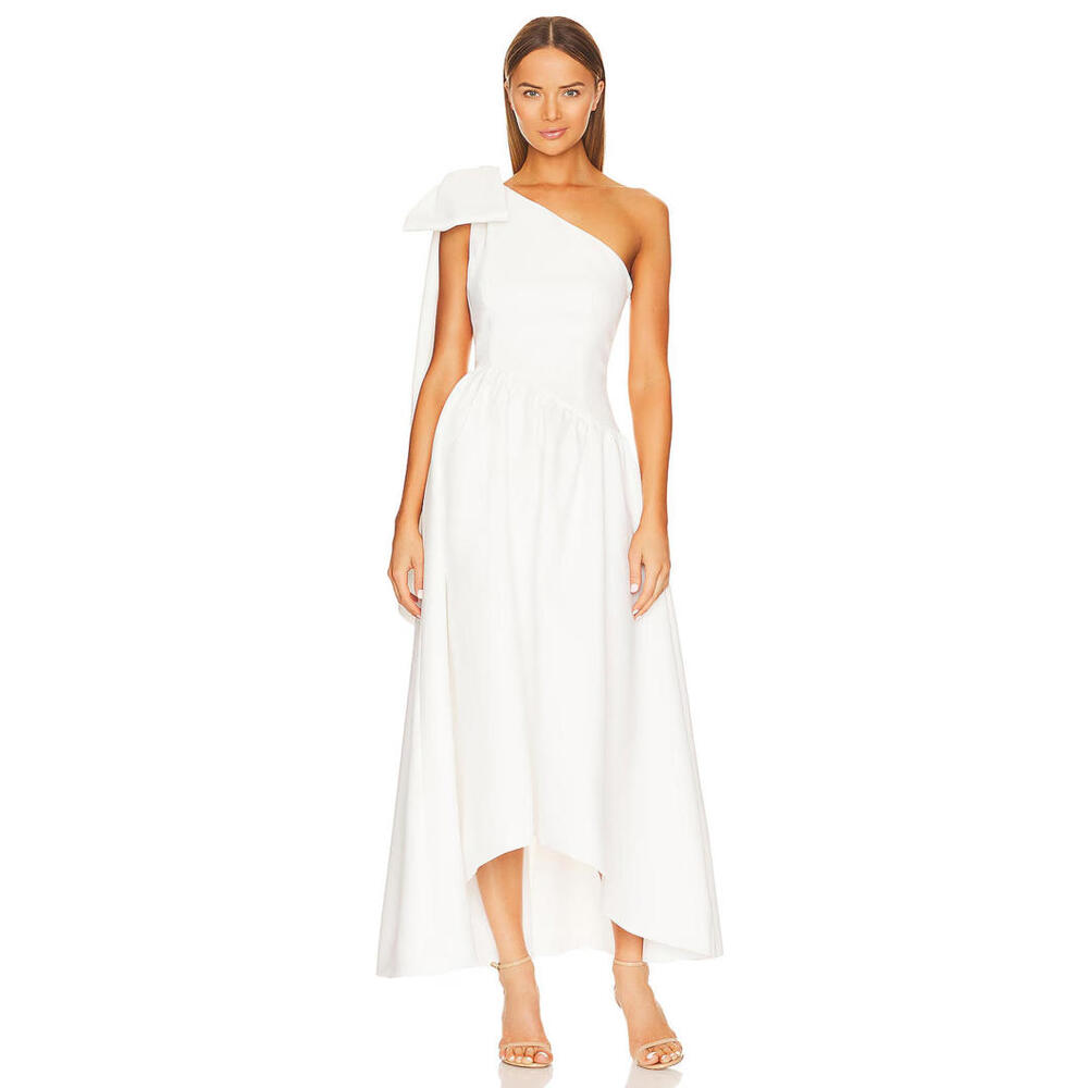 Revolve ELLIATT Liesel Dress in Ivory hi low hem size M NWT $250 msrp